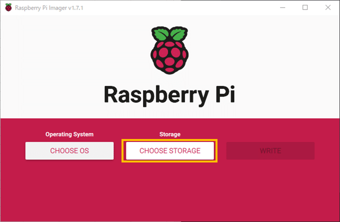 Raspberry Pi Image - SDカード選択